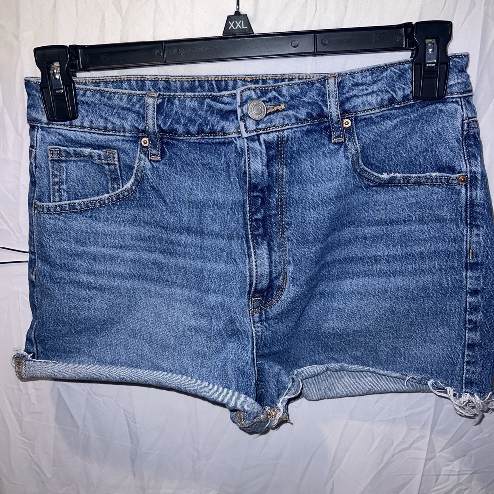 PacSun Cut Off Shorts Womens 29 Blue High Rise Stretch Festival Distressed Denim